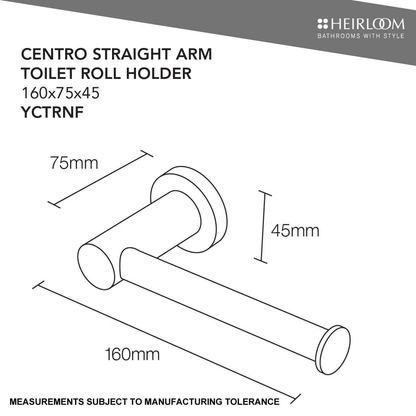 Heirloom Centro Toilet Roll Holder Fixed Arm - Chrome