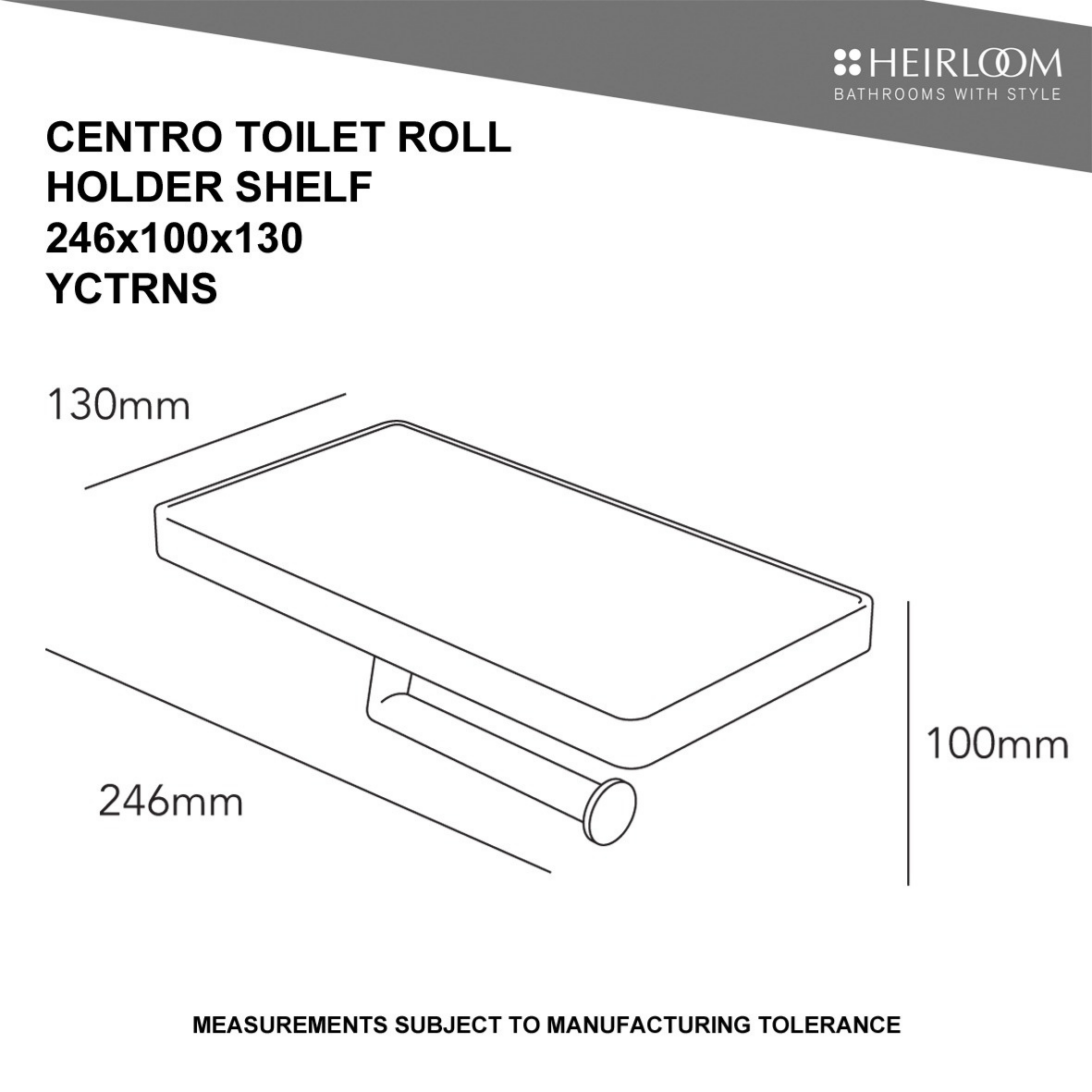 Heirloom Centro Toilet Roll Holder Shelf
