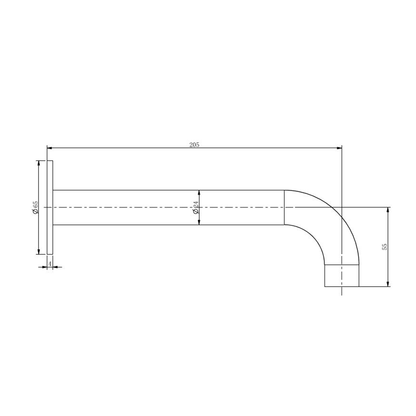 Waterware Pioneer Bath Spout 205mm | Available in 6 Colours