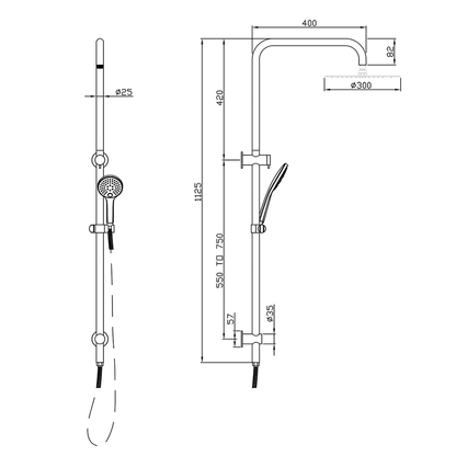 Waterware Pioneer Shower Tower 3 Function | Available in 6 Colours