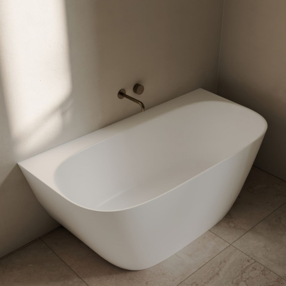 Plumbline Kurv Back To Wall Bath 1700mm | Available in 2 Colours