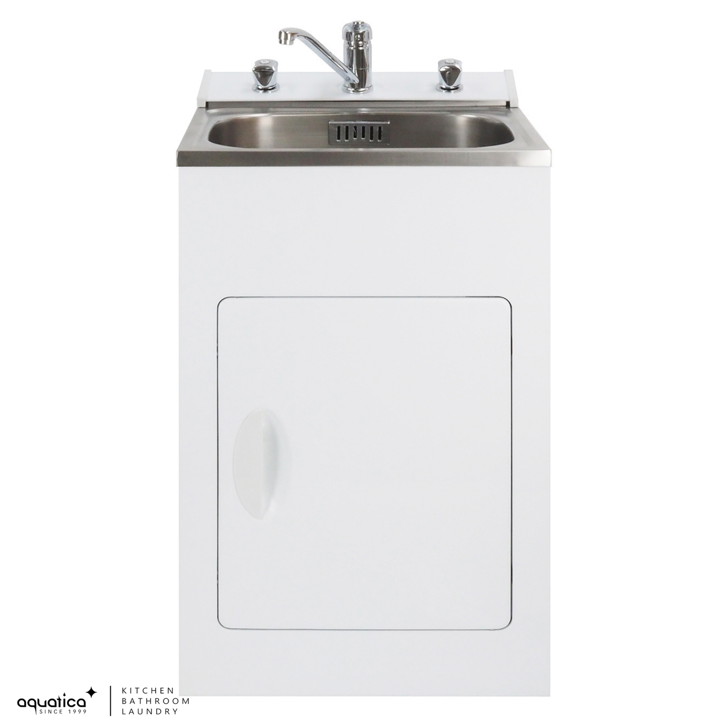 Aquatica Laundry Tub Door Model with Centre Mixer 560mm
