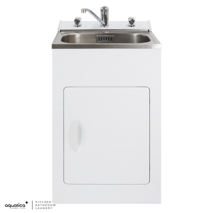 Aquatica Laundry Tub Door Model with Centre Mixer 560mm