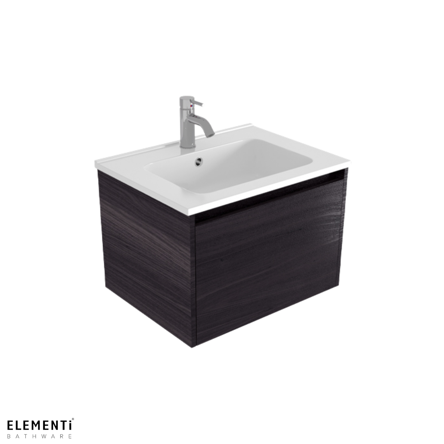 Elementi Novara 1 Drawer Wall Hung Vanity 600mm | Available in 11 Colours