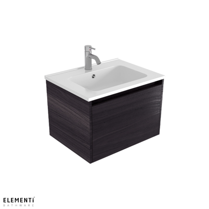 Elementi Novara 1 Drawer Wall Hung Vanity 600mm | Available in 11 Colours