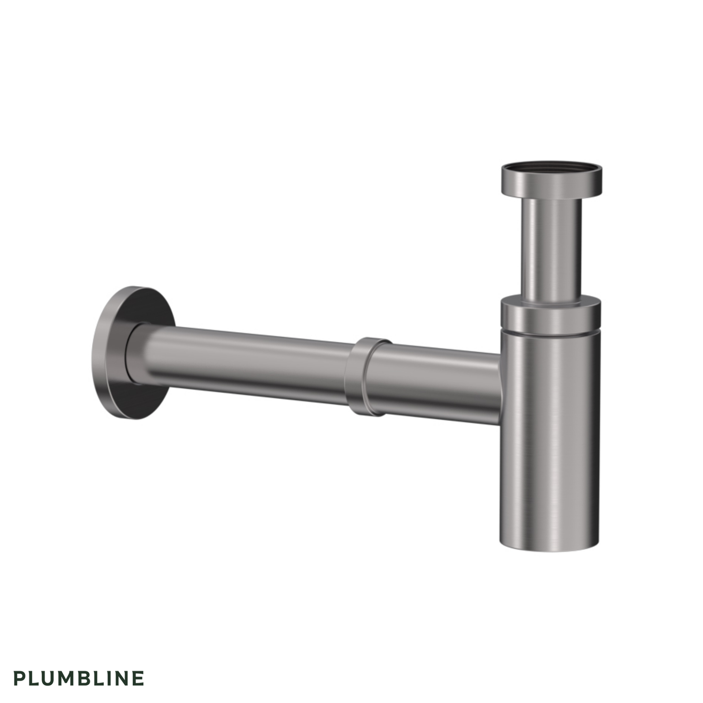 Plumbline Swiss Deluxe Bottle Trap 32mm - Brushed Stainless Steel