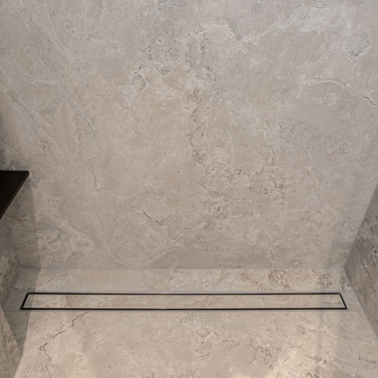 Tranquillity Tile Insert Channel Drain 1800mm | Brushed Stainless
