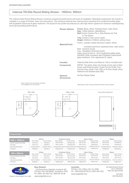 Englefield Valencia Elite Round Sliding Shower | 900 x 900mm - White