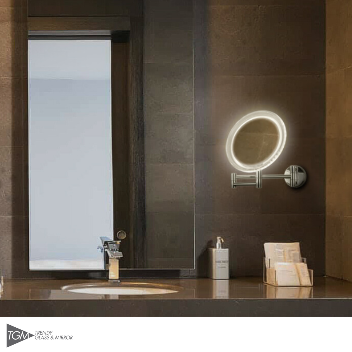 Trendy Mirrors Wall Mount LED Magnifying Mirror (Battery) 195mm